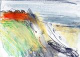 Hive Beach - Study No.1 by Joanna Brendon, Drawing, mixed media