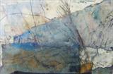 Lakeland, Winter, No.1 by Joanna Brendon, Painting, encaustic mixed media with collage